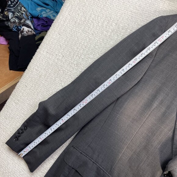 Samuelsohn SB GreenWich Super 120's Mens Grey Check 2 Piece Suit Size 44-48 Tall - Picture 7 of 16
